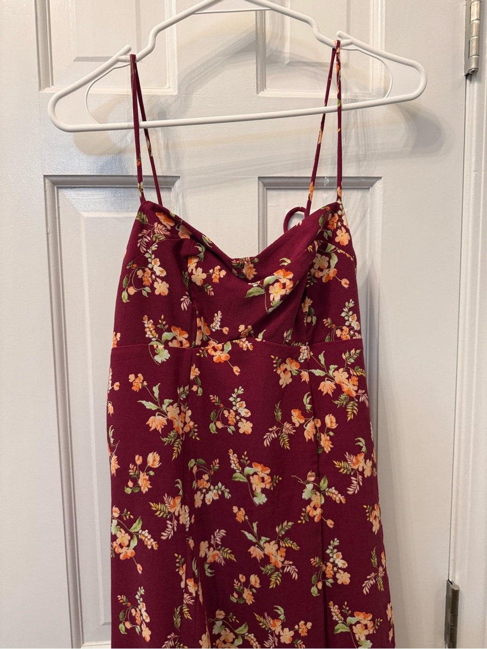 Wild Fable Burgundy Floral Maxi Slip Dress - Picture 5 of 7